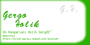gergo holik business card
